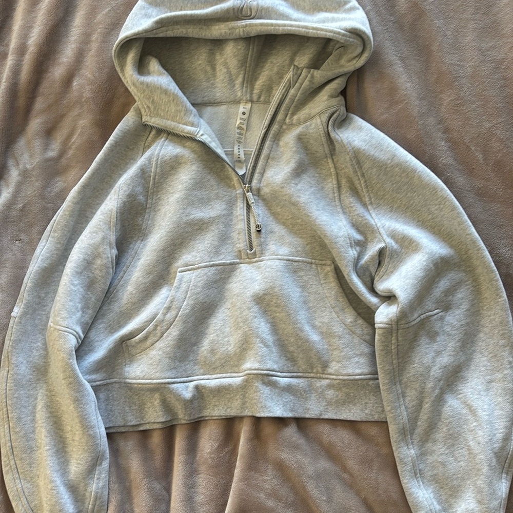 Lululemon Athletica Light Gray Zip-Up Hoodie